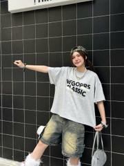 Áo thun tay lỡ boxy nam nữ form rộng in chữ block veqoprs classic 6 màu basic chất cotton 2 chiều CLOUDZY CLASSIC