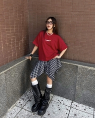 Áo thun boxy tết 2026 CLOUDZY form boxy unisex local brand in chữ 100% cotton 250GSM dày dặn áo phông tết màu đỏ SPIRIT