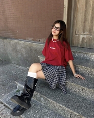 Áo thun boxy tết 2026 CLOUDZY form boxy unisex local brand in chữ 100% cotton 250GSM dày dặn áo phông tết màu đỏ SPIRIT