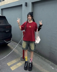 Áo thun oversize local brand nữ nam unisex form rộng phong cách 100% cotton 250gsm oversize Cloudzy NEWYEAR 26