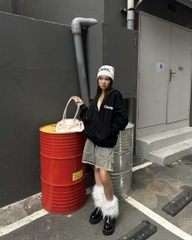 Áo khoác nỉ boxy khoá kéo zip CLOUDZY zip hoodie nỉ bông có mũ form rộng in logo chữ ký áo nỉ unisex nam nữ ZIP CORE