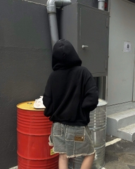 Áo khoác nỉ boxy khoá kéo zip CLOUDZY zip hoodie nỉ bông có mũ form rộng in logo chữ ký áo nỉ unisex nam nữ ZIP CORE