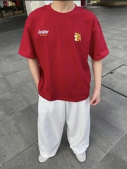 [BST TẾT 2026] Áo thun tết 2026 CLOUDZY local brand form rộng unisex năm ngọ màu đỏ vải 250gsm 100% cotton mềm mịn HORSE