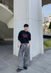 Áo sweater nỉ CLOUDZY sweatshirt form rộng unisex in chữ số studio chất nỉ cotton dài tay áo khoác nỉ CALENDAR