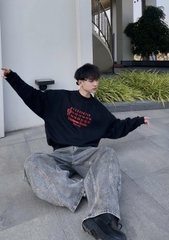 Áo sweater nỉ CLOUDZY sweatshirt form rộng unisex in chữ số studio chất nỉ cotton dài tay áo khoác nỉ CALENDAR