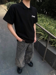 Áo polo CLOUDZY unisex form rộng áo có cổ pima cotton thấm hút tốt in logo áo phông nam nữ 100% cotton 250gsm PL CORE