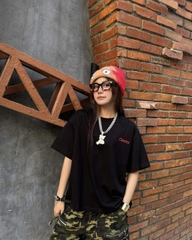 Áo thun CLOUDZY form boxy oversize unisex in chữ 'Make it Happen' cao cấp 100% cotton 250GSM dày dặn áo phông nam nữ