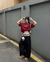 [BST HÈ] Áo thun oversize CLOUDZY phong cách mùa hè streetwear đi học unisex 100% cotton 250GSM áo phông tết màu đỏ LIFE