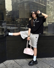 Áo thun boxy CLOUDZY phong cách streetwear in chữ ký 100% cotton 250GSM dày dặn áo phông boxy nam nữ BOX CORE