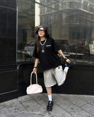 Áo thun boxy CLOUDZY phong cách streetwear in chữ ký 100% cotton 250GSM dày dặn áo phông boxy nam nữ BOX CORE