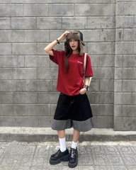 [BST HÈ] Áo thun oversize phong cách streetwear 2026 CLOUDZY unisex 100% cotton 250GSM áo phông mùa hè FEAR