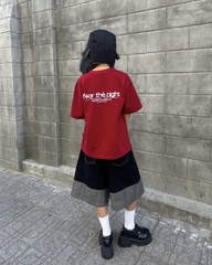 [BST HÈ] Áo thun oversize phong cách streetwear 2026 CLOUDZY unisex 100% cotton 250GSM áo phông mùa hè FEAR