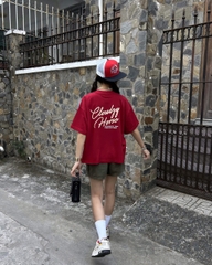 Áo thun boxy tết 2026 CLOUDZY form boxy unisex local brand in chữ 100% cotton 250GSM dày dặn áo phông tết màu đỏ DRAFT