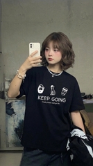 [NEW] Áo thun boxy CLOUDZY in Keep Going 100% cotton 250gsm dày dặn áo phông nam nữ unisex local brand streetwear KEEP