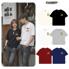 [NEW] Áo thun boxy in logo vải cotton 100% 250gsm form rộng nam nữ áo phông local brand CLOUDZY streetwear basic LUCKY