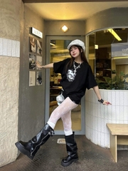 Áo thun tay lỡ boxy unisex form rộng local brand CLOUDZY in hình ngựa nhảy nghệ thuật graphic tee cotton hot trend CRY