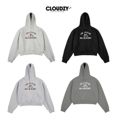 Áo nỉ hoodie có mũ form lửng tay bồng nam nữ chất liệu nỉ bông dày dặn ấm áp in chữ retro t86 MALIAN CLOUDZY localbrand