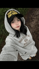 Áo nỉ hoodie có mũ form lửng tay bồng nam nữ chất liệu nỉ bông dày dặn ấm áp in chữ retro t86 MALIAN CLOUDZY localbrand