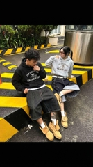 Áo nỉ hoodie có mũ form lửng tay bồng nam nữ chất liệu nỉ bông dày dặn ấm áp in chữ retro t86 MALIAN CLOUDZY localbrand