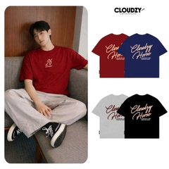 Áo thun boxy tết 2026 CLOUDZY form boxy unisex local brand in chữ 100% cotton 250GSM dày dặn áo phông tết màu đỏ DRAFT