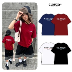 [BST HÈ] Áo thun oversize phong cách streetwear 2026 CLOUDZY unisex 100% cotton 250GSM áo phông mùa hè FEAR