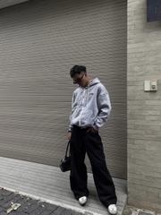 Áo hoodie zip boxy nam local brand Cloudzy hoodie nỉ bông nữ unisex form rộng basic mũ siêu to RETRO