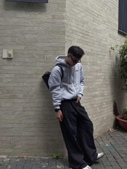 Áo hoodie zip boxy nam local brand Cloudzy hoodie nỉ bông nữ unisex form rộng basic mũ siêu to RETRO