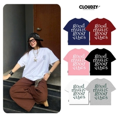 Áo thun boxy tee local brand Cloudzy unisex phông tay lỡ nữ cotton phối màu form rộng boxy VIBE