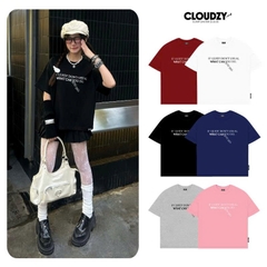 Áo thun boxy tee local brand Cloudzy unisex phông tay lỡ nữ cotton phối màu form rộng boxy YOU DO