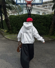 Áo khoác hoodie boxy nỉ nam local brand hoodie nữ unisex form rộng basic tay phồng CLOUDZY BOR