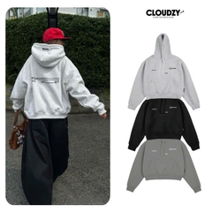 Áo khoác hoodie boxy nỉ nam local brand hoodie nữ unisex form rộng basic tay phồng CLOUDZY BOR