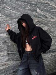 Áo khoác hoodie zip boxy nam nữ local brand zip hoodie nỉ bông dầy dặn unisex basic CLOUDZY PLAN