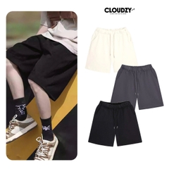 Quần short nam trơn nỉ cotton quần đùi nữ mềm mịn local brand CLOUDZY unisex bigsize SHORT TRƠN 2