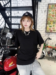 Áo phông nam nữ unisex tay lỡ AT TRƠN CLOUDZY thun form rộng local brand teen cổ tròn oversize