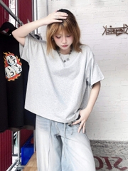 Áo phông nam nữ unisex tay lỡ AT TRƠN CLOUDZY thun form rộng local brand teen cổ tròn oversize