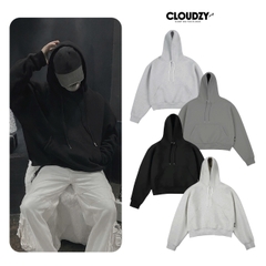Áo khoác hoodie boxy nam nữ local brand HD BOXY TRƠN unisex form rộng nỉ bông dày mũ to 2 lớp basic