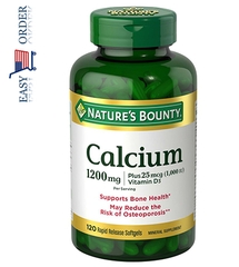 Bổ sung Canxi Nature's Bounty Vitamin D 1200mg , 120 viên