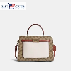Túi COACH Lane Carryall In Blocked Signature Canvas