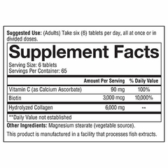 Youtheory Collagen Plus Biotin, 390 Viên