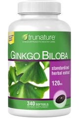VIÊN UỐNG BỔ NÃO TRUNATURE GINKGO BILOBA 120MG ( HỘP 340 VIÊN NANG MỀM )