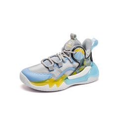 Giày bóng rổ trẻ em Fandy Kids Basketball Zero Sole Xanh Pastel