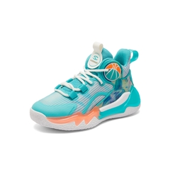 Giày bóng rổ trẻ em Fandy Kids Basketball Zero Sole Xanh Ngọc