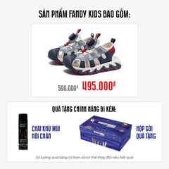 Giày Sandal trẻ em Fandy Kids Khóa vặn Eva Xám Navy AU7880