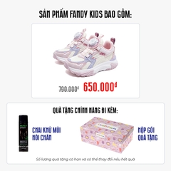 Giày thể thao trẻ em Fandy Kids Eva Air Khóa vặn Hồng Pastel AS8059