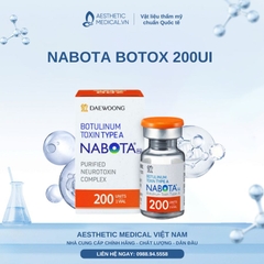 NABOTA BOTOX 200UI / BOTOX TIÊM THON GỌN HÀM, THON GỌN CƠ BẮP, TIÊM XÓA NHĂN VÀ TIÊM TRỊ HÔI NÁCH