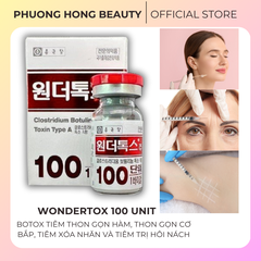 WONDERTOX 100 UNIT / BOTOX TIÊM XÓA NHĂN, TIÊM THON GỌN HÀM, TIÊM GIẢM MỠ BẮP CHÂN, BẮP TAY VÀ TIÊM TRỊ HÔI NÁCH