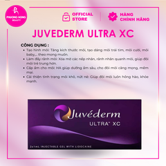 JUVEDERM ULTRA XC / FILLER TIÊM MÔI, BỌNG MỠ MẮT, LÀM ĐẦY MU BÀN TAY ( MỀM)