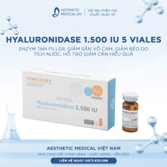 HYALURONIDASE 1.500 IU 5 VIALES / ENZYM TAN FILLER, GIẢM SẦN VỎ CAM, GIẢM BÉO DO TÍCH NƯỚC, HỖ TRỢ GIẢM CÂN HIỂU QUẢ 