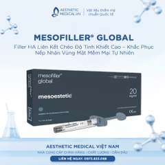 MESOFILLER® GLOBAL: Filler HA Liên Kết Chéo Độ Tinh Khiết Cao – Khắc Phục Nếp Nhăn Vùng Mặt Mềm Mại Tự Nhiên