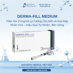 DERMA-FILL MEDIUM: Filler HA 21mg/ml Lý Tưởng Cho Môi và Xóa Nếp Nhăn Vừa – Hiệu Quả Tự Nhiên, Bền Vững